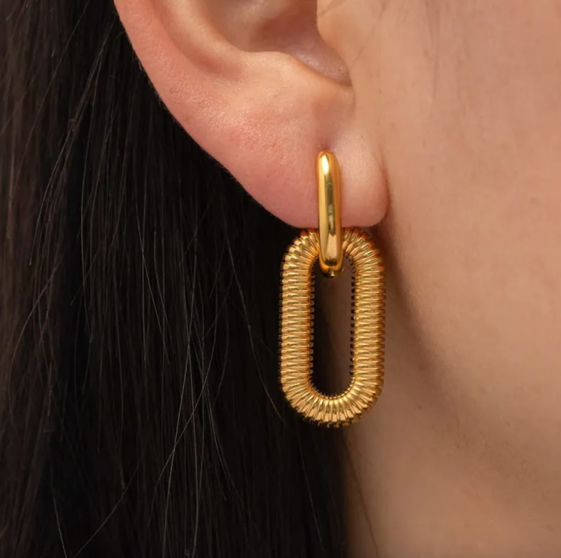 Luxe Link Hoop Earrings