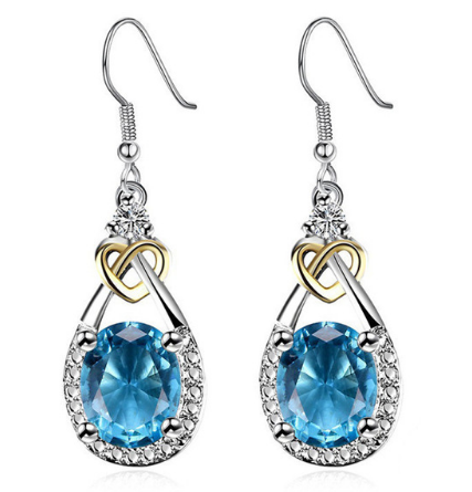 Azure Sapphire Drop Earrings