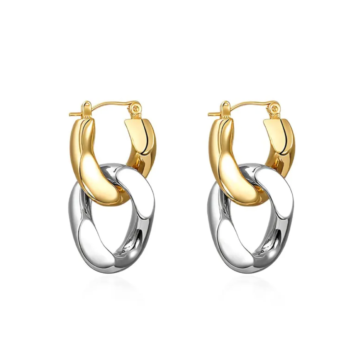 Luxe Link Hoop Earrings