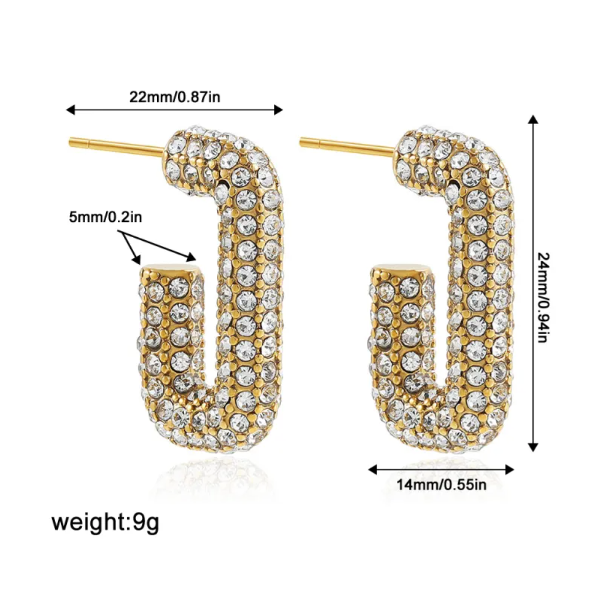 Luxe Link Hoop Earrings