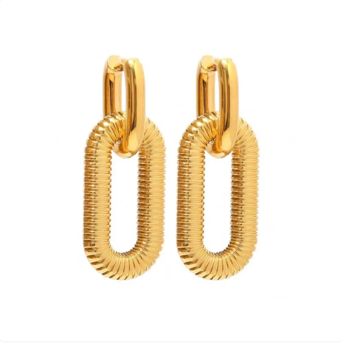 Luxe Link Hoop Earrings